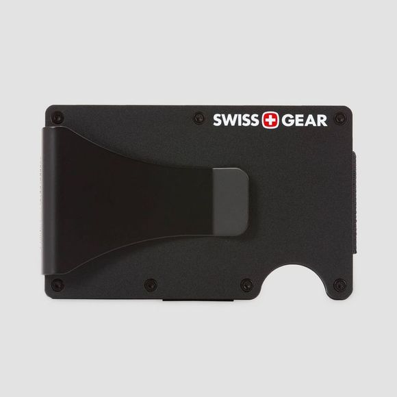 SWISSGEAR Aluminium RFID Card Holder with Money Clip - Black One Size - Open Box - Picture 1 of 5